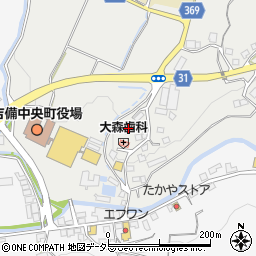 岡山県加賀郡吉備中央町豊野84周辺の地図