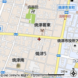 青島焼津線周辺の地図