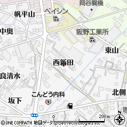 愛知県西尾市羽塚町西新田周辺の地図