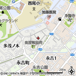 愛知県西尾市葵町周辺の地図