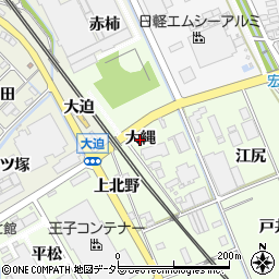 愛知県幸田町（額田郡）六栗（大縄）周辺の地図