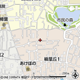 大阪府枚方市楠葉丘1丁目周辺の地図