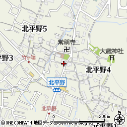 兵庫県姫路市北平野周辺の地図