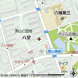 ＵＲ男山Ｃ周辺の地図