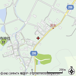 兵庫県加西市坂本町周辺の地図