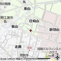 愛知県西尾市法光寺町住崎山32-4周辺の地図