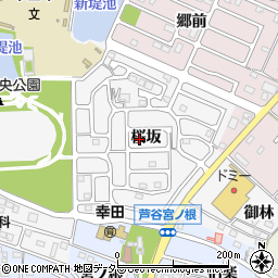 愛知県額田郡幸田町菱池桜坂周辺の地図