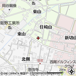 愛知県西尾市法光寺町住崎山32-2周辺の地図