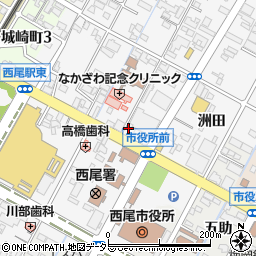 愛知県西尾市寄住町洲田30周辺の地図