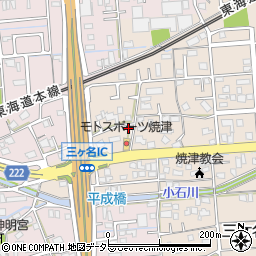 静岡県焼津市三ケ名1397周辺の地図