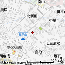 愛知県西尾市平坂町御中周辺の地図