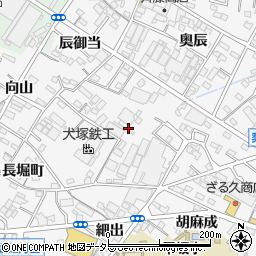 愛知県西尾市平坂町地領分周辺の地図