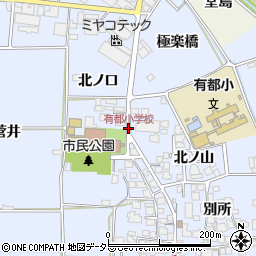 有都小学校周辺の地図