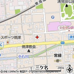 静岡県焼津市三ケ名1520周辺の地図