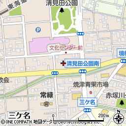 静岡県焼津市三ケ名1658周辺の地図