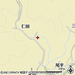 愛知県新城市中宇利仁田周辺の地図
