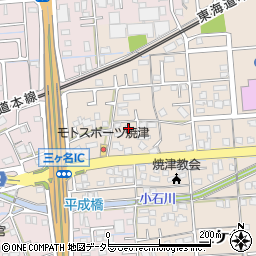 静岡県焼津市三ケ名1436周辺の地図