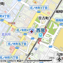 西尾コンベンションホール周辺の地図