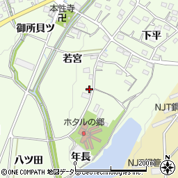 愛知県豊川市足山田町若宮77周辺の地図