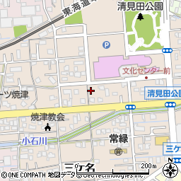 静岡県焼津市三ケ名1545周辺の地図