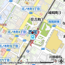 名古屋鉄道株式会社　西尾駅周辺の地図