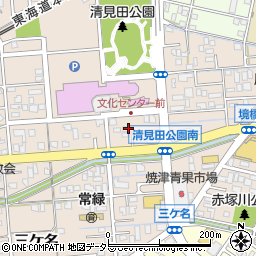 静岡県焼津市三ケ名1657-1周辺の地図