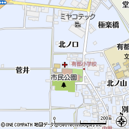 京都府八幡市内里北ノ口23周辺の地図
