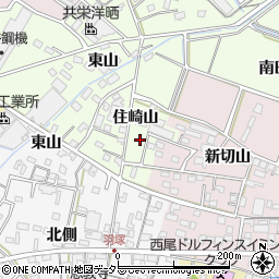 愛知県西尾市法光寺町住崎山22周辺の地図