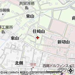 愛知県西尾市法光寺町住崎山24-1周辺の地図