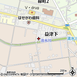 静岡県藤枝市益津下68周辺の地図