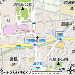 静岡県焼津市三ケ名1670周辺の地図
