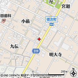 愛知県西尾市徳次町小藪59-3周辺の地図