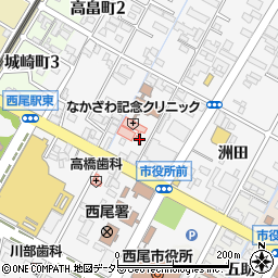 愛知県西尾市寄住町洲田21-2周辺の地図