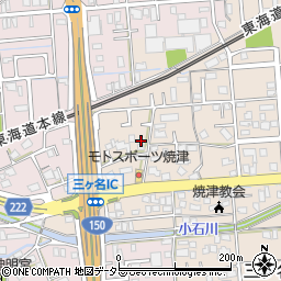 静岡県焼津市三ケ名1416周辺の地図