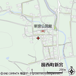 兵庫県たつの市揖西町新宮周辺の地図