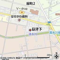 静岡県藤枝市益津下69周辺の地図