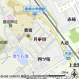 愛知県幸田町（額田郡）野場（井戸田）周辺の地図