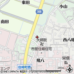 愛知県西尾市下町下山周辺の地図