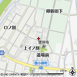 愛知県西尾市西小梛町周辺の地図