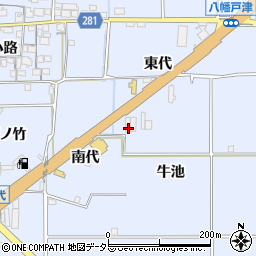 京都府八幡市戸津東代61周辺の地図