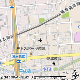 静岡県焼津市三ケ名1430-6周辺の地図