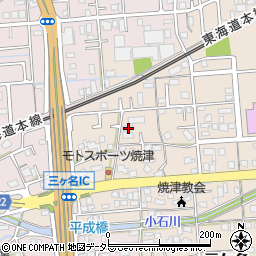 静岡県焼津市三ケ名1429周辺の地図