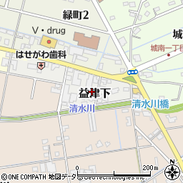 静岡県藤枝市益津下周辺の地図