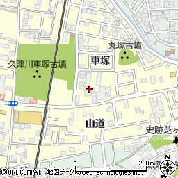 京都府城陽市平川車塚78周辺の地図