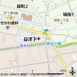 静岡県藤枝市益津下62周辺の地図