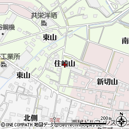 愛知県西尾市法光寺町住崎山周辺の地図