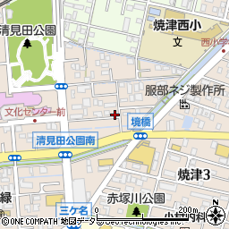 静岡県焼津市三ケ名1678周辺の地図