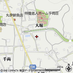 愛知県豊川市千両町大堀周辺の地図
