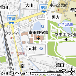 愛知県額田郡幸田町周辺の地図