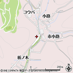 愛知県豊川市財賀町（栃ノ木）周辺の地図